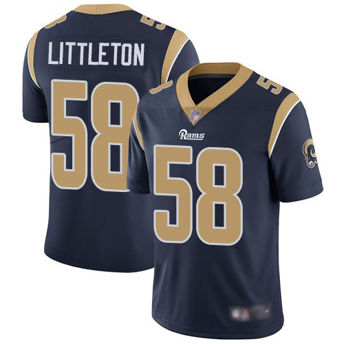 Los Angeles Rams Limited Navy Blue Men Cory Littleton Home Jersey NFL Football 58 Vapor Untouchable